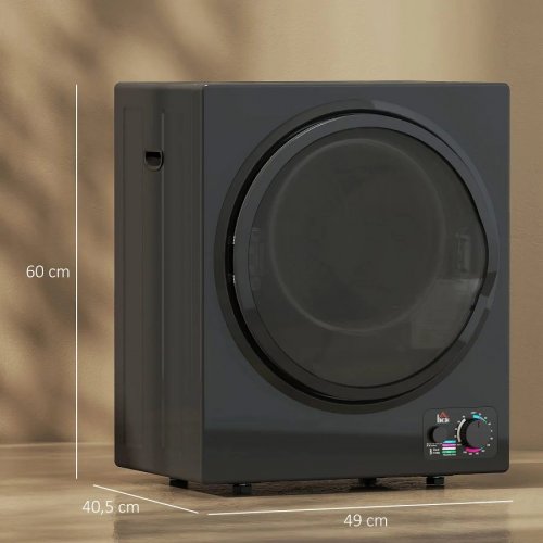 HOMCOM Secadora de Ropa Electrica portátil 850W capacidad 33L 4 modos de funcionamiento
