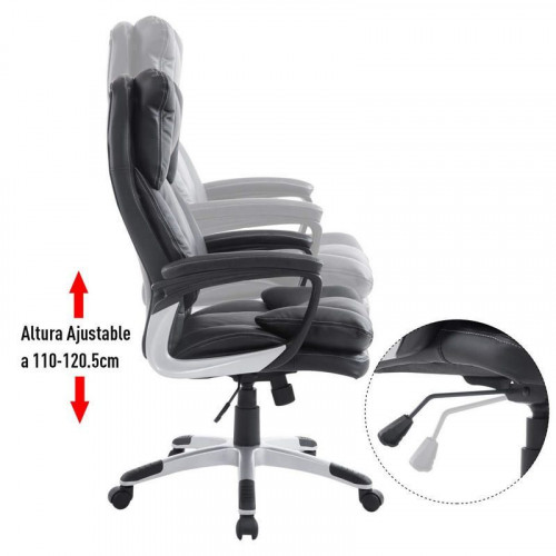 HomCom Silla de Oficina Negra