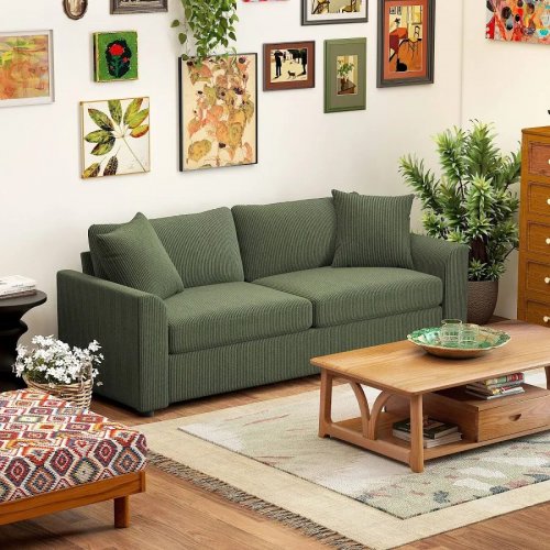HomCom Sofá 3 plazas 212x80x88 cm
