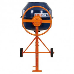 Hormigonera eléctrica DEXTER de 650 w y 160 litros azul, naranja