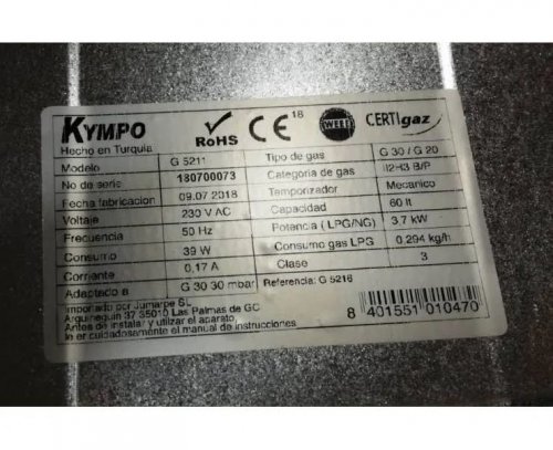Horno A Gas Kympo G5211 A