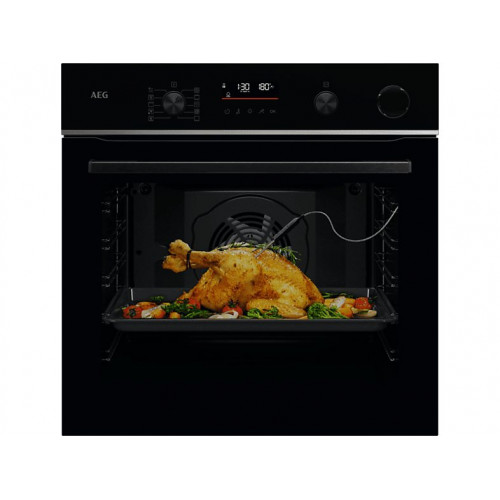 Horno a vapor - AEG TR6PB531SB, Multifunción, Pirolítico, 72 l, Conectividad, 60 cm, Negro