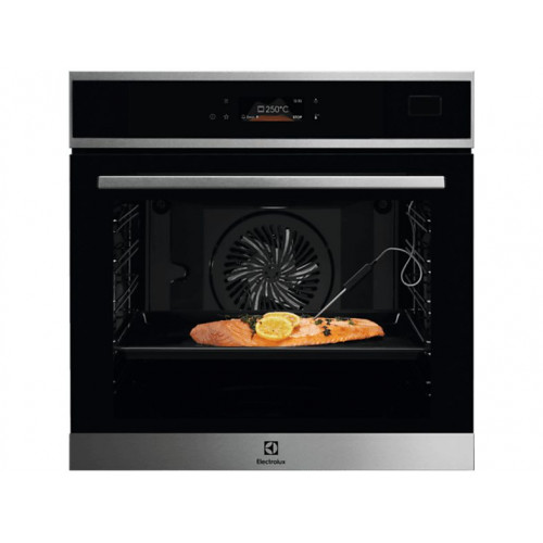 Horno a vapor - Electrolux EOB8S39X, Multifunción, Limpieza por vapor, 70 l, Sonda térmica, Pantalla táctil, 60 cm, Negro