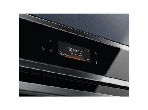 Horno a vapor - Electrolux EOB8S39X, Multifunción, Limpieza por vapor, 70 l, Sonda térmica, Pantalla táctil, 60 cm, Negro
