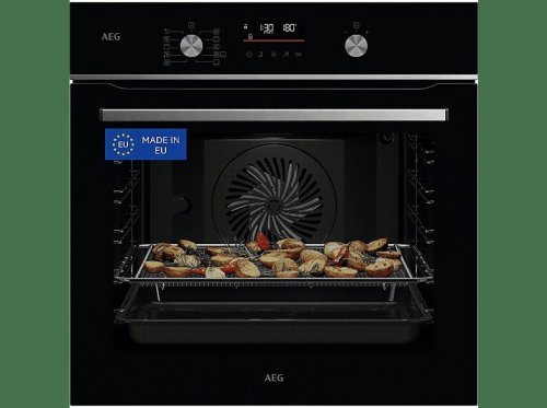 Horno - AEG GS6PB51FAB, Multifunción, Pirolítico, 71 l, Sonda térmica, AirFry, 60 cm, Negro