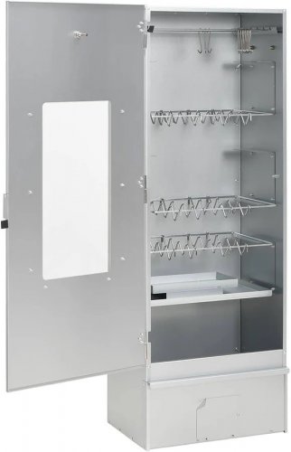 Horno Ahumador 3 Pcs Plateado Acero galvanizado Vidaxl