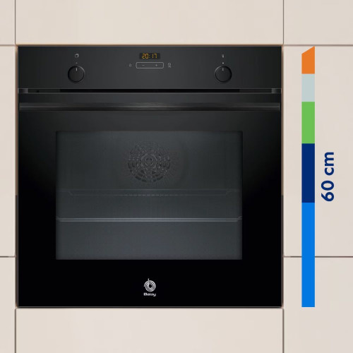 Horno Balay, 60 cm, Freidora de aire, Serie Cristal, Negro - 3HB5159N4 Negro