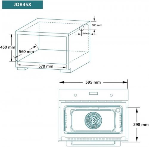 Horno compacto Johnson JOR45X Inox