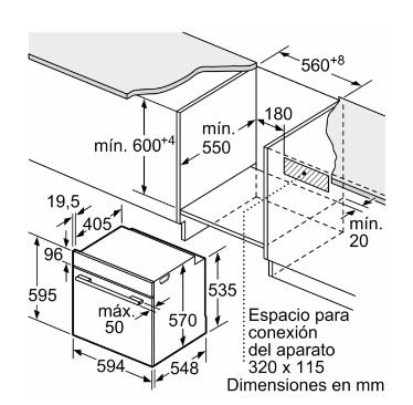 Horno con vapor y autolimpieza pirolítica Balay 3HA4821G3