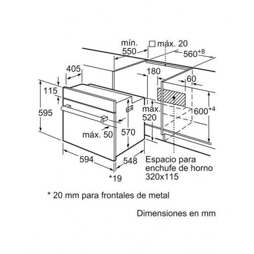 Horno convencional Balay con 5 funciones - 3HB1000B0 Blanco