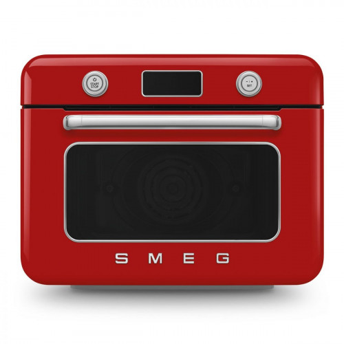 Horno de Vapor Combi de Sobremesa - Estilo Retro - Rojo - 10 Funciones - Pantalla LCD