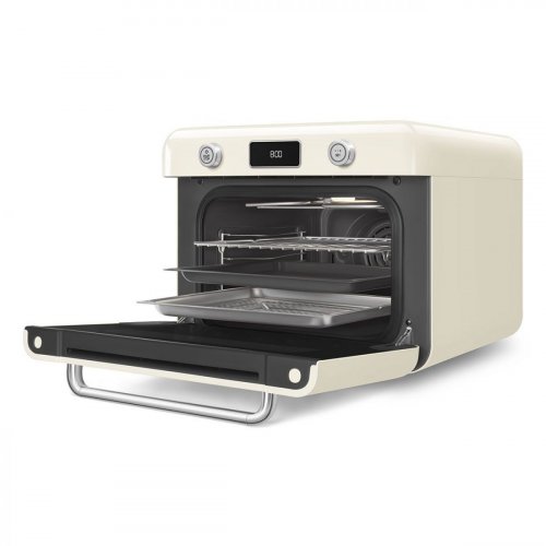 Horno de Vapor Combinado - COF01CREU - Estilo 50's - Crema - 10 Funciones
