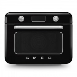 Horno de Vapor Combinado Smeg COF01BLEU - Negro - Estilo 50's - 10 Funciones de Cocción - Grill - Convección - Air Fry
