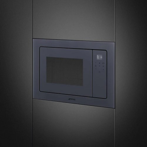 Horno microondas integrable Smeg 60 cm Linea fmi120g Neptune Grey