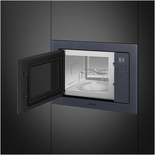 Horno microondas integrable Smeg 60 cm Linea fmi120g Neptune Grey