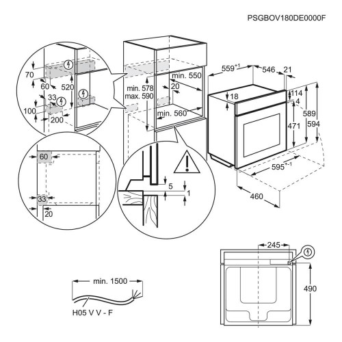 Horno multifunción AEG con 9 funciones - OU5AB21CM Inox antihuellas