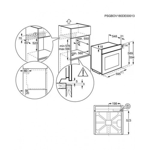 Horno multifunción AEG pirolitico, Función vapor - BPE577161M Inox antihuellas