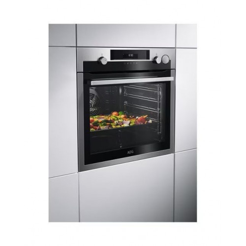 Horno multifunción AEG pirolitico, Función vapor - BPE577161M Inox antihuellas
