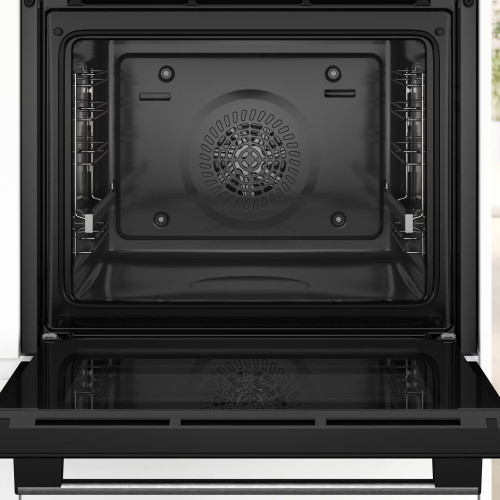 Horno multifunción Bosch Serie 4 limpieza pirolítica e hidrolítica, con función vapor - HQA574ES3 Inox / Negro