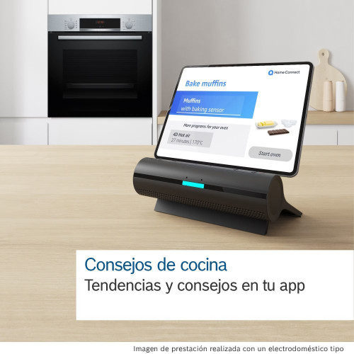 Horno multifunción Bosch Serie 4 limpieza pirolítica e hidrolítica, con función vapor - HQA574ES3 Inox / Negro