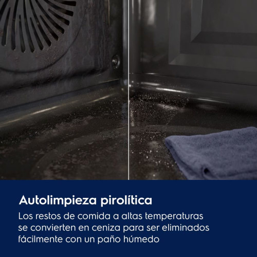 Horno multifunción Electrolux limpieza pirolítica, SurroundCook - EOF6P54TX Inox antihuellas