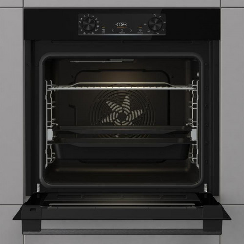 Horno Multifunción Gorenje BOS6737E13BG 77L 60cm Limpieza Manual A Sonda Carne Negro