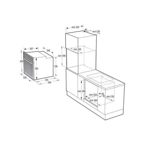 Horno multifunción Hisense con función vapor - BSA66346ADBGWIF Negro
