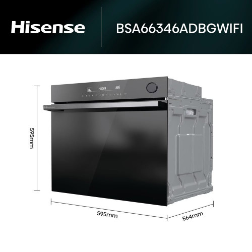 Horno multifunción Hisense con función vapor - BSA66346ADBGWIF Negro