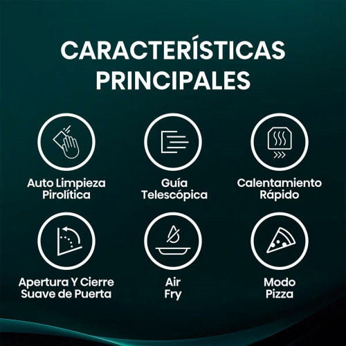 Horno multifunción Hisense pirolítico con función Air Fry - BI64226EPX Inox