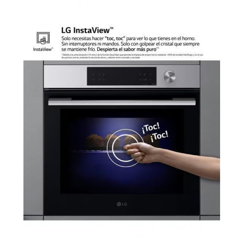 Horno multifunción LG pirolítico, 76 l, display LCD con mando giratorio, función Instaview - WSED7612S Acero Inox