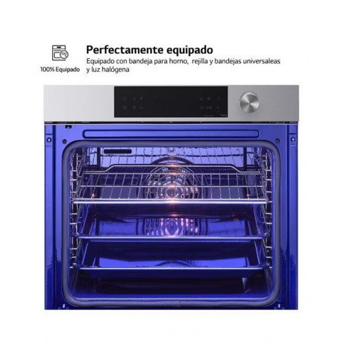 Horno multifunción LG pirolítico, 76 l, display LCD con mando giratorio, función Instaview - WSED7612S Acero Inox