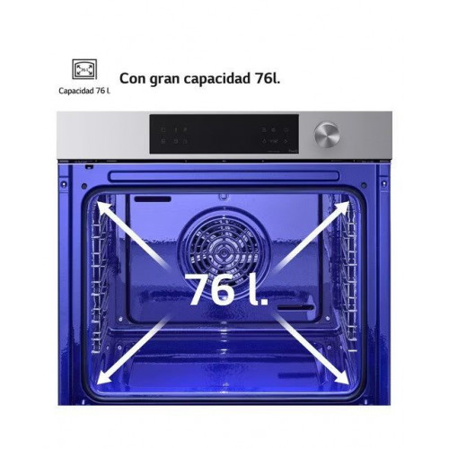 Horno multifunción LG pirolítico, 76 l, display LCD con mando giratorio, función Instaview - WSED7612S Acero Inox