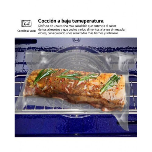 Horno multifunción LG pirolítico, 76 l, display LCD con mando giratorio, función Instaview - WSED7612S Acero Inox