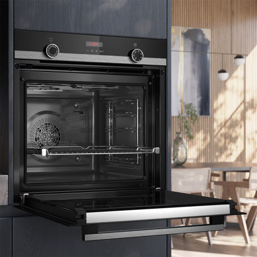 Horno multifunción Siemens iQ300, pirolítico - HB574AER4 Acero Inox