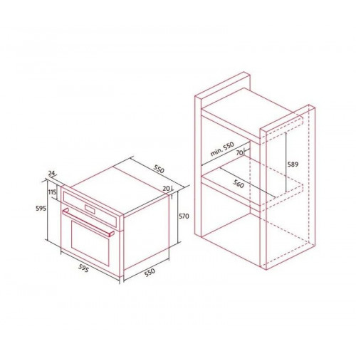 Horno Nodor MO6800DB 67L