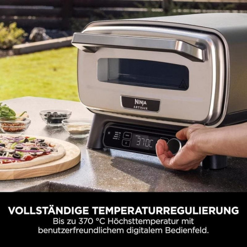 Horno para pizza Ninja MO201EU piedra 30 cm acero inoxidable freidora aire exterior