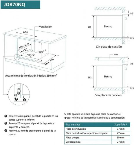 Horno pirolítico Johnson con función AirFry