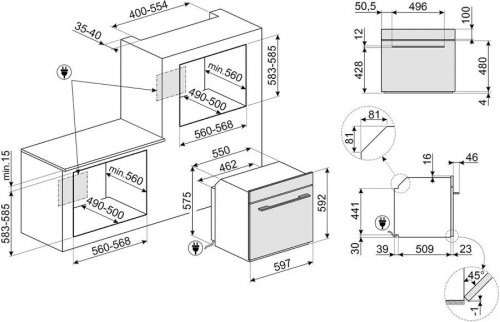 Horno Smeg sf6101tb3