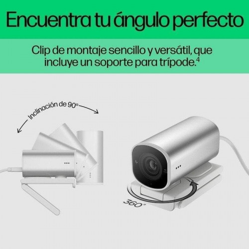 HP 960 Webcam 4K UltraHD 2160p para Streaming Plata