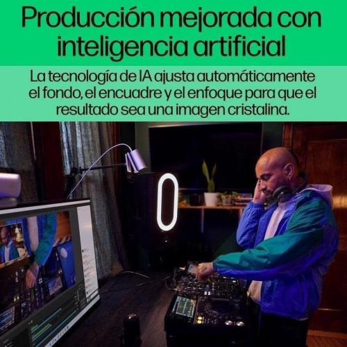HP 960 Webcam 4K UltraHD 2160p para Streaming Plata