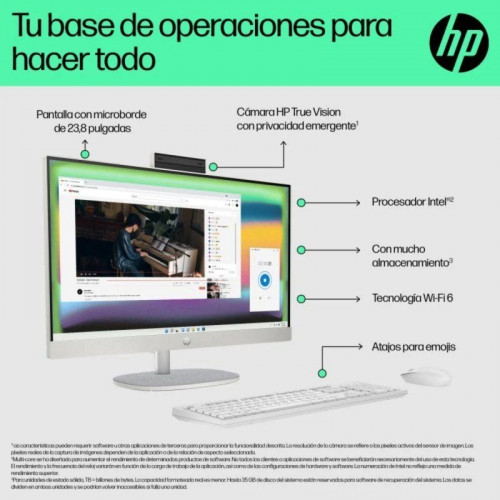 HP All-in-One 24-cr0014ns Intel Celeron N100 8GB 512GB SSD Gráficos Intel 23.8