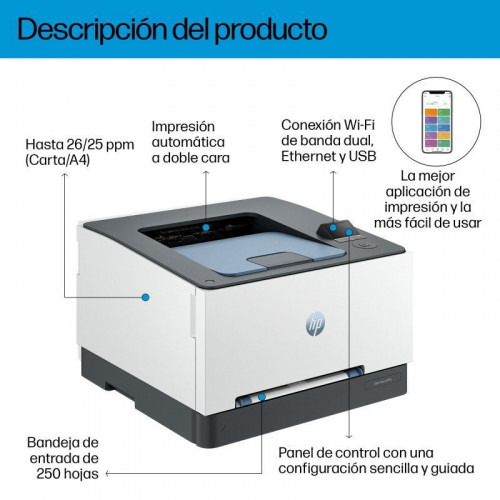 HP Color LaserJet Pro 3202dw Impresora Láser Color WiFi Dúplex