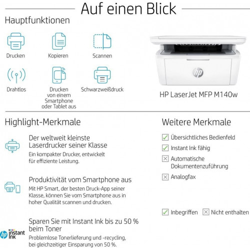 HP Laserjet MFP M140w (2A130F)