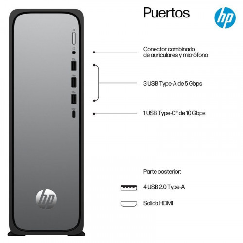 HP OmniDesk Slim Desktop S03-0023ns Intel Core i3-14100 8GB 512GB SSD UHD Graphics FreeDOS WiFi6