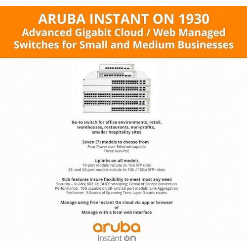 HPE Aruba Instant On 1930 24G 4SFP/SFP+ ( JL682A)