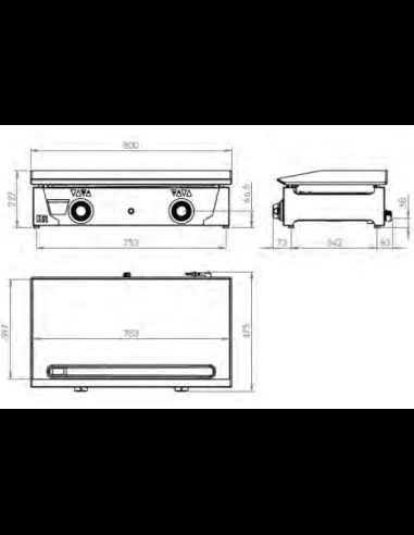 HR FAINCA Plancha a gas PLC8100