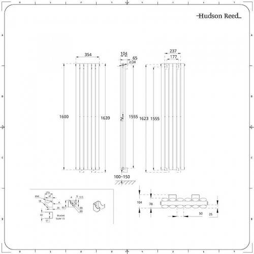 HudsonReed Radiador de Diseño Vertical Doble