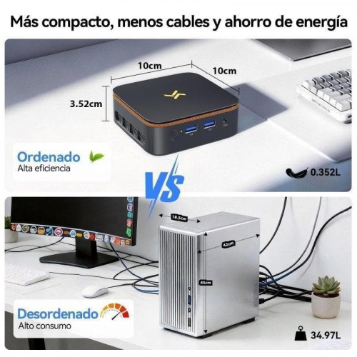Huidun H50 AMD Ryzen 3 3300U 8GB RAM 256GB ROM Radeon Vega 6 Graphics Mini PC