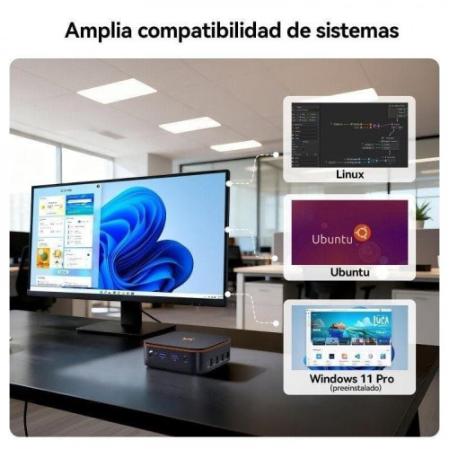 Huidun H50 AMD Ryzen 3 3300U 8GB RAM 256GB ROM Radeon Vega 6 Graphics Mini PC