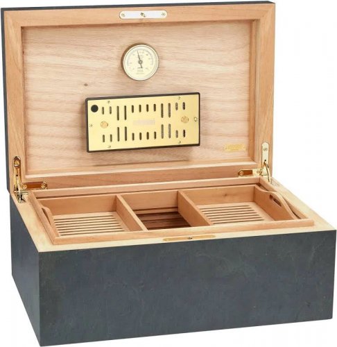 Humidor adorini Pizarra Negra Grande Deluxe